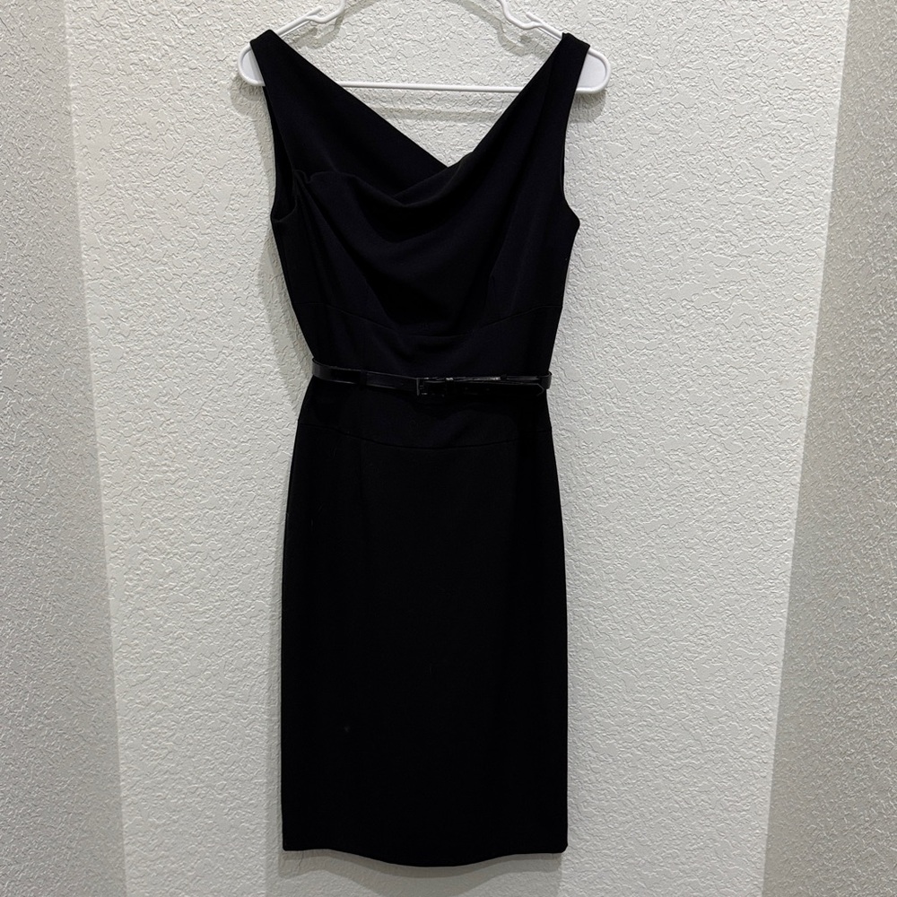 ANTONIO MELANI Black Midi Dress with Belt